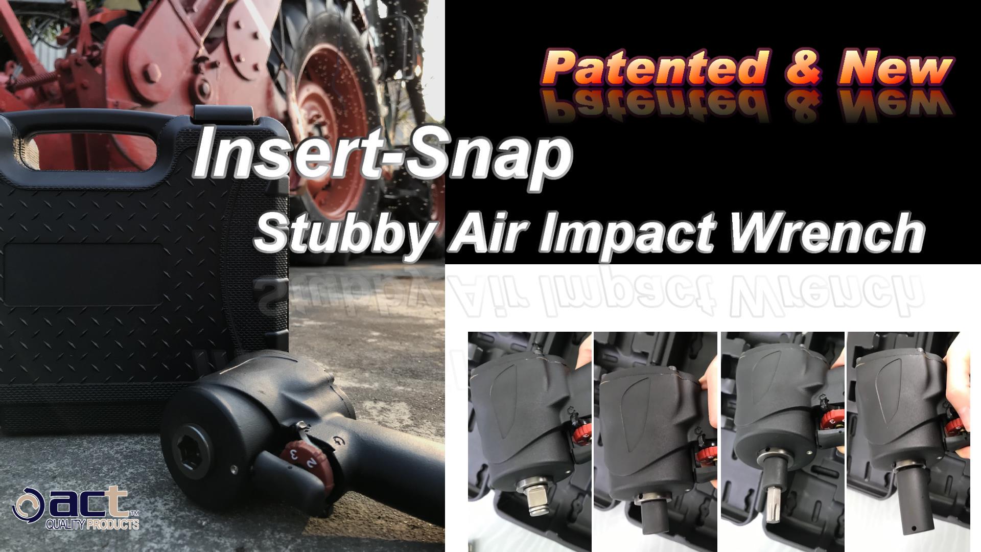Insert-Snap Stubby Air Impact Wrench